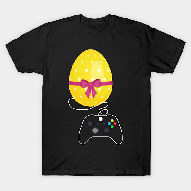 Controller video games bunny easter eggs rainbow T-Shirt by Ortizhw